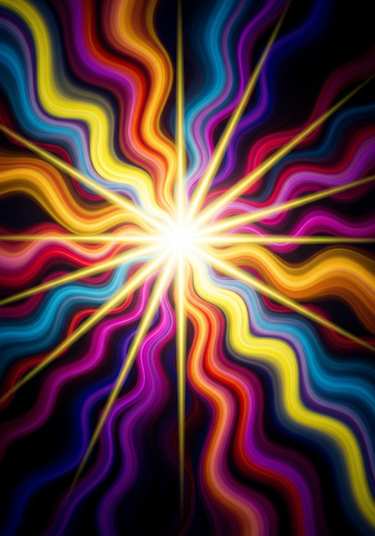 Vibrant Abstract Burst Waves