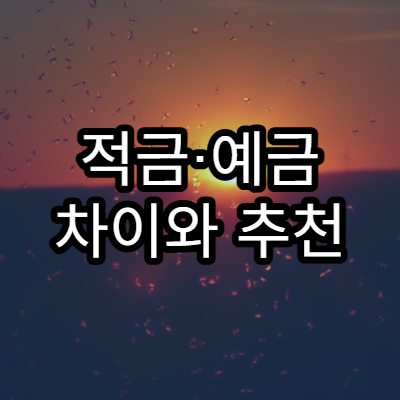 적금·예금 차이와 추천 활용법