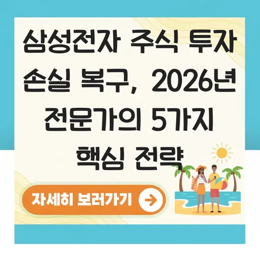 삼성전자 주식 투자 손실 복구 방법