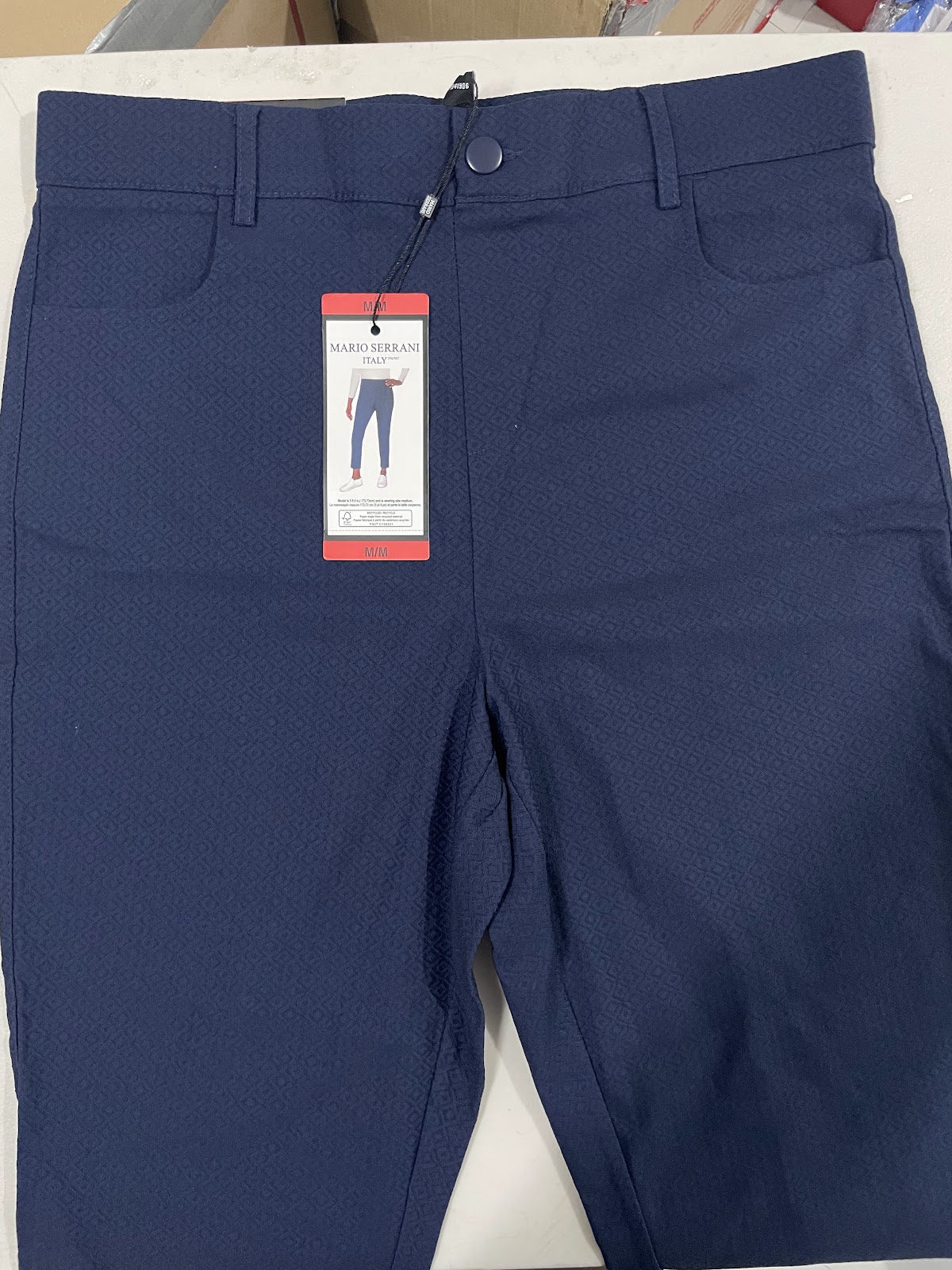 Mario Serrani Pants Navy M #0848