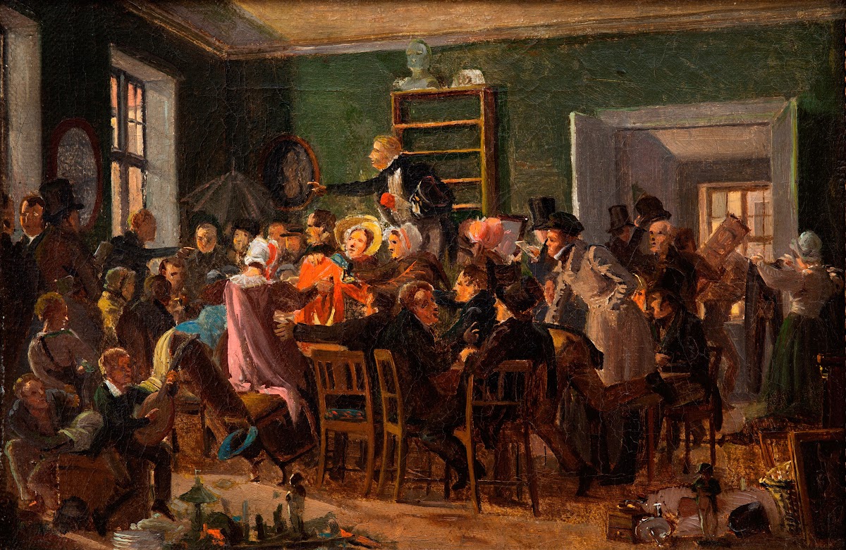 Scene from an auction 1835