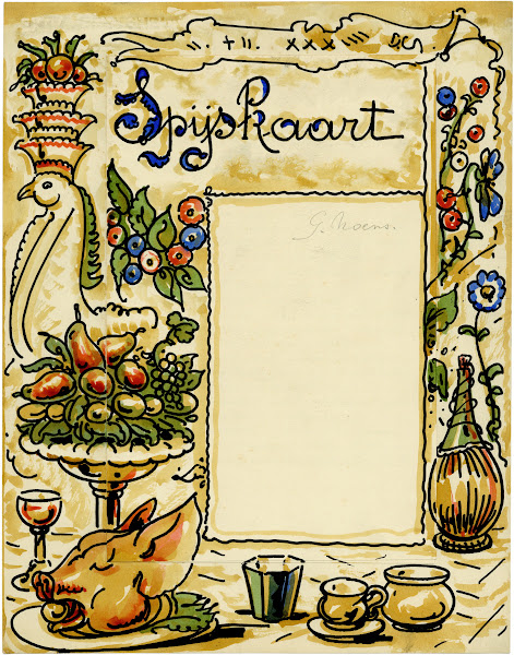 Spijskaart Noens 1934