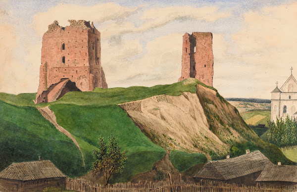 Ruins of the Nowogródek Navahrudak Castle 1856