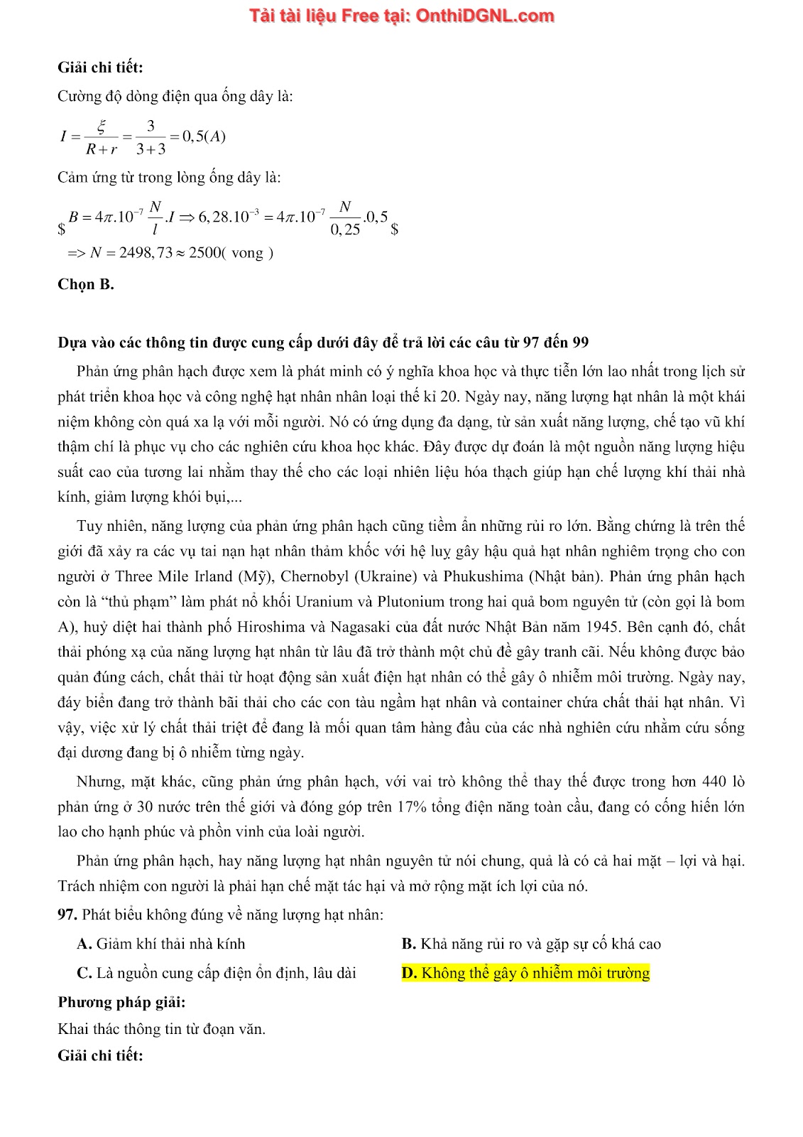 300 bài tập môn Vật Lý - Ôn thi ĐGNL ĐHQG TPHCM Phần 1