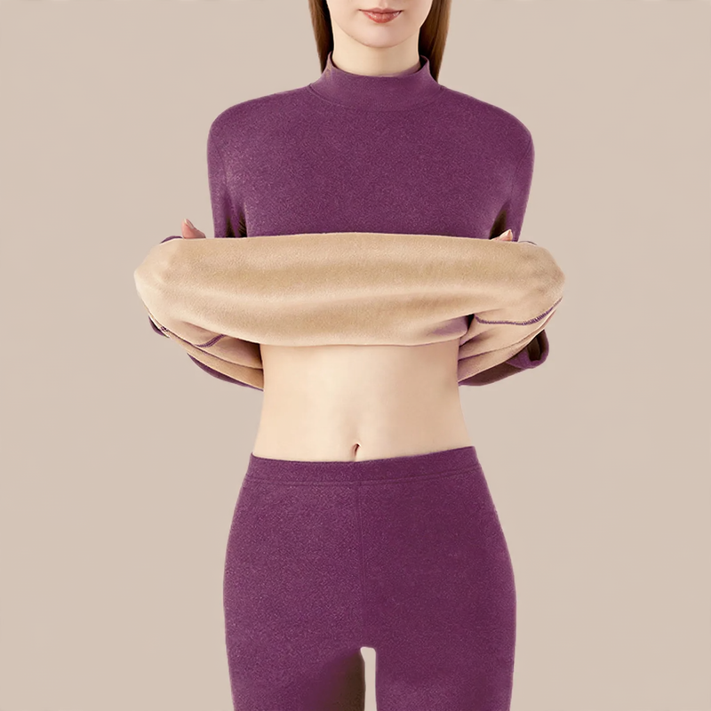 Thermo-Set für Damen und Herren, gefüttert, Stehkragen