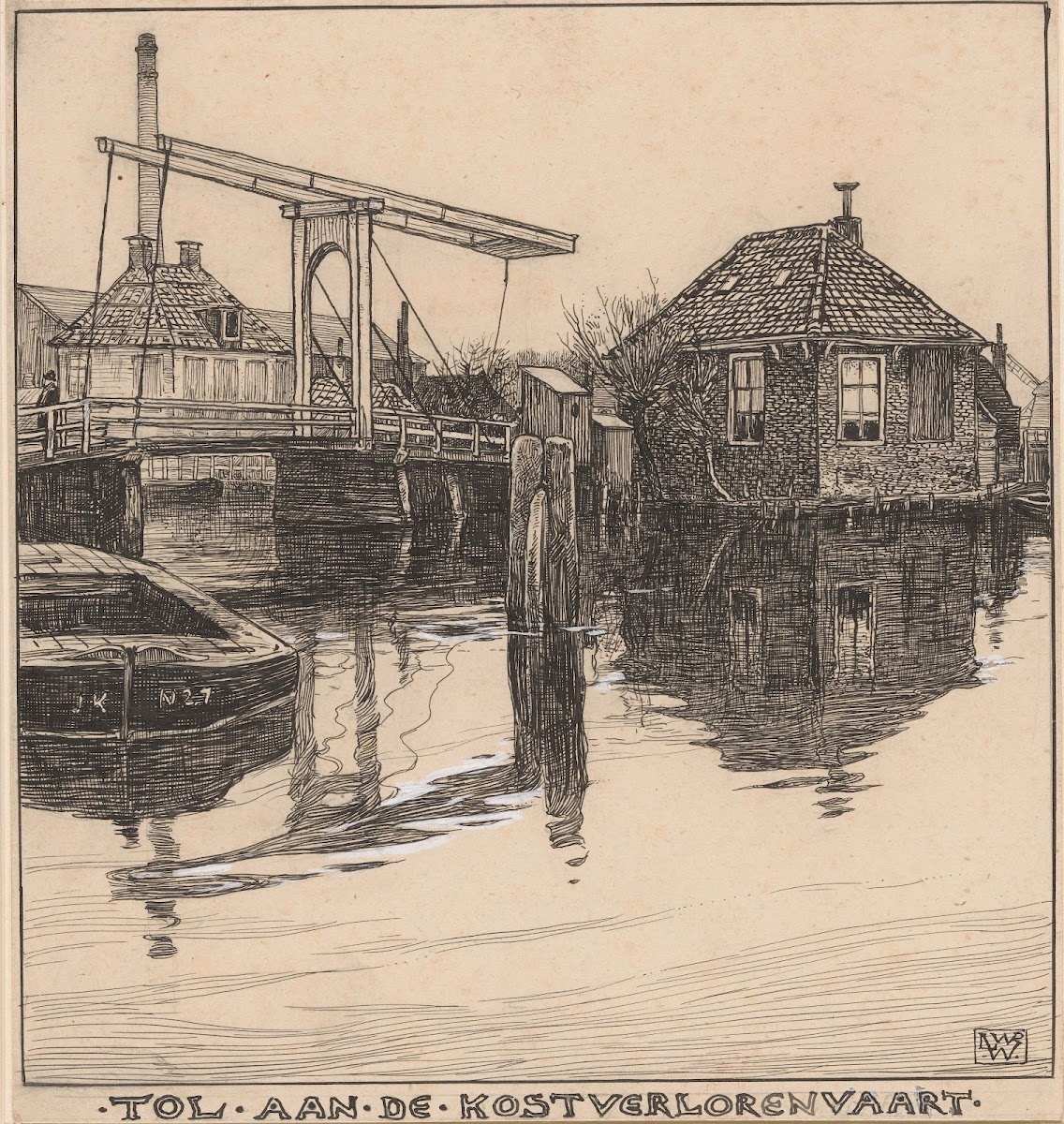 Tol aan de Kostverlorenvaart te Amsterdam 20th century