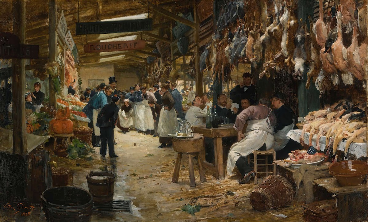 Le marché parisien 1885