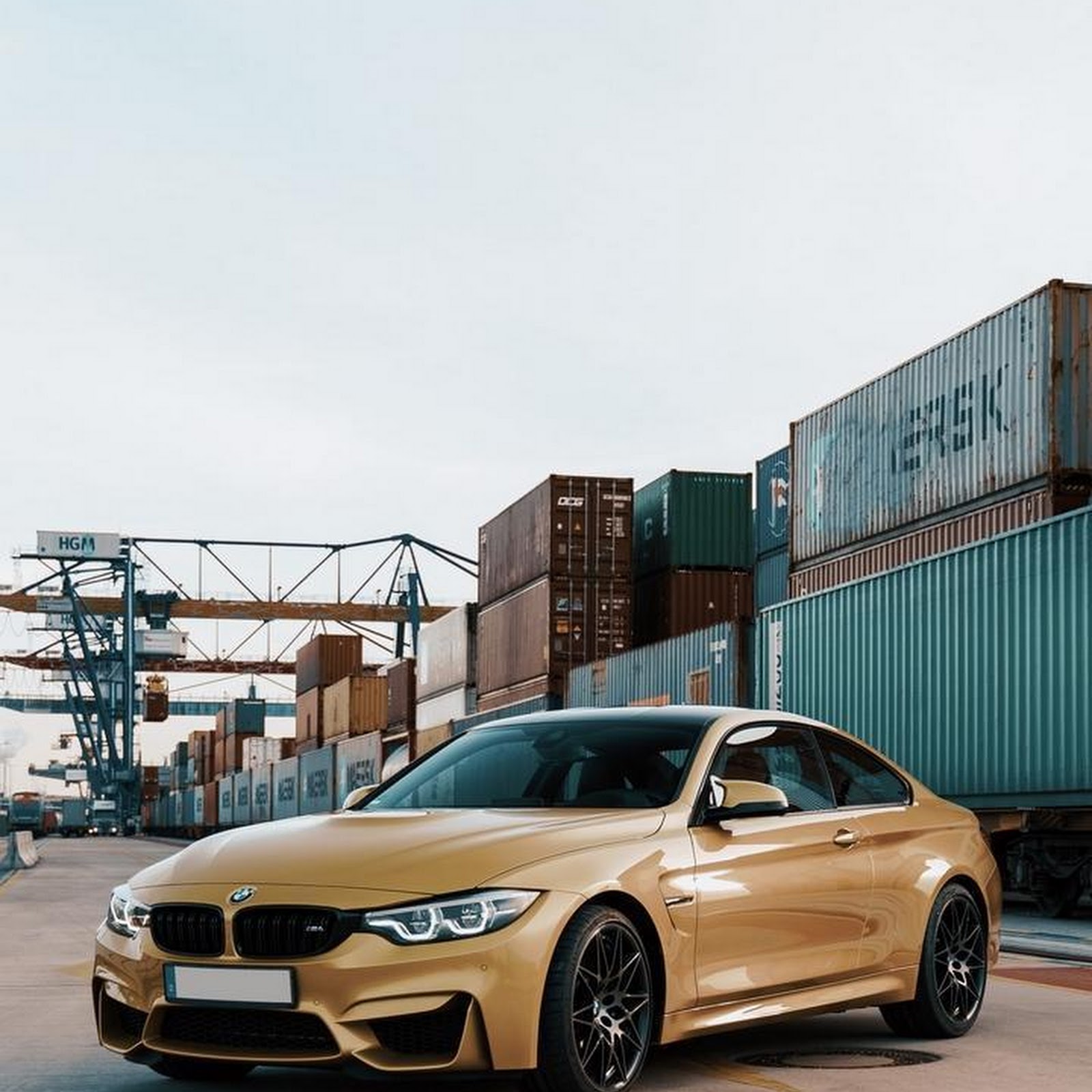 Download Gold BMW M4 Coupe iPhone
