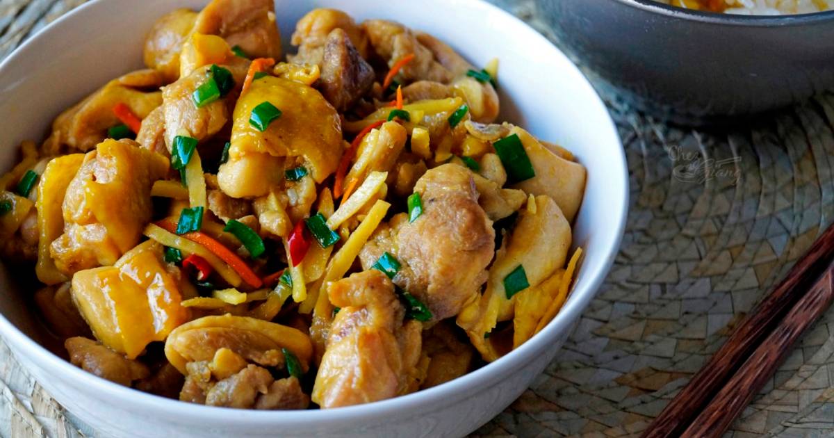 Gà rang gừng nghệ
