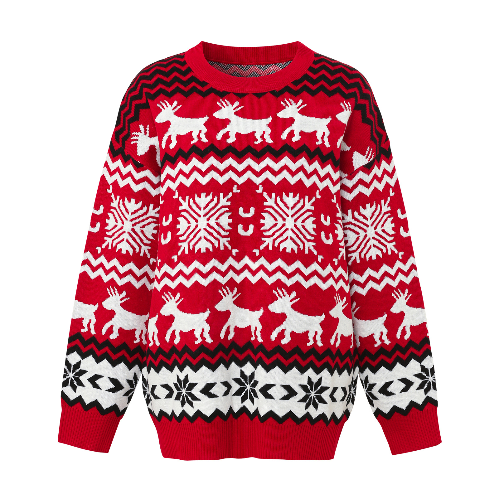 Weihnachtspullover mit Jacquard-Muster, Unisex