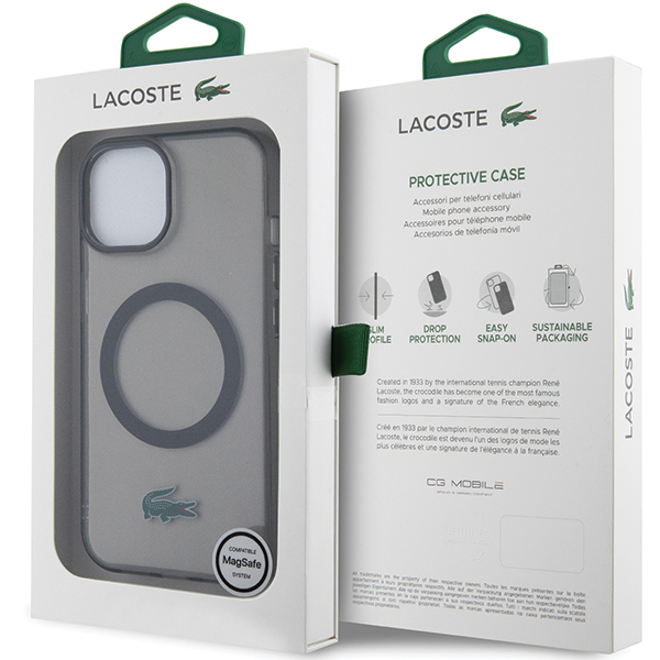 Lacoste Transparent MagSafe Case Front View