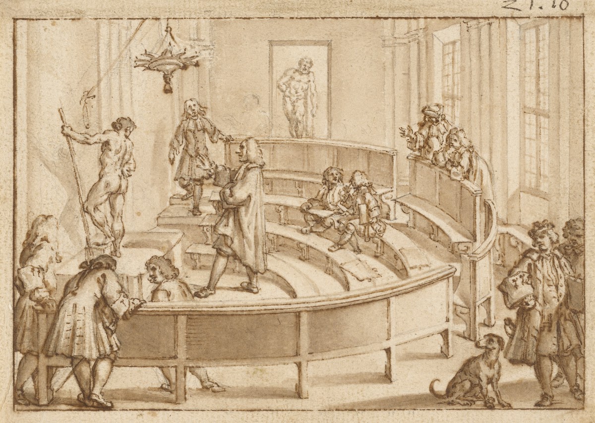 The Accademia Clementina Bologna With A Nude Being Positioned By The Drawing Mas