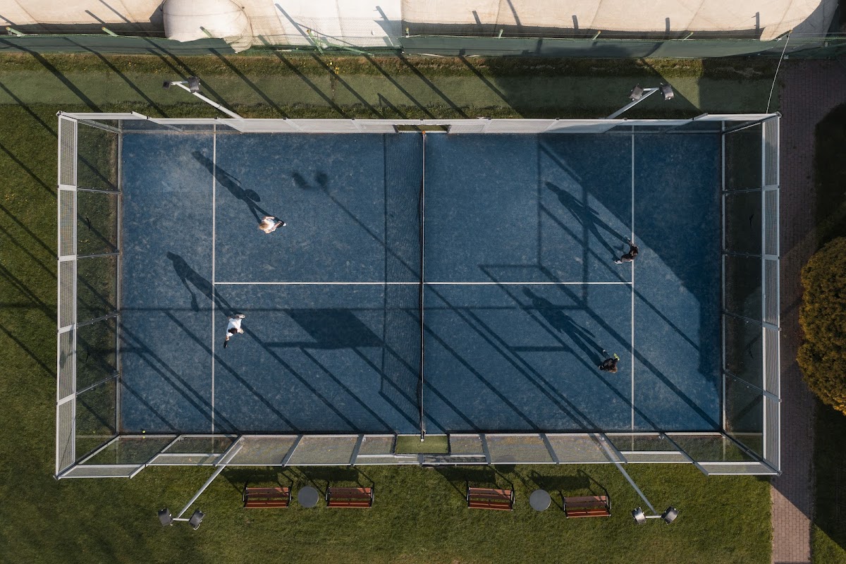Top view of tennis courts