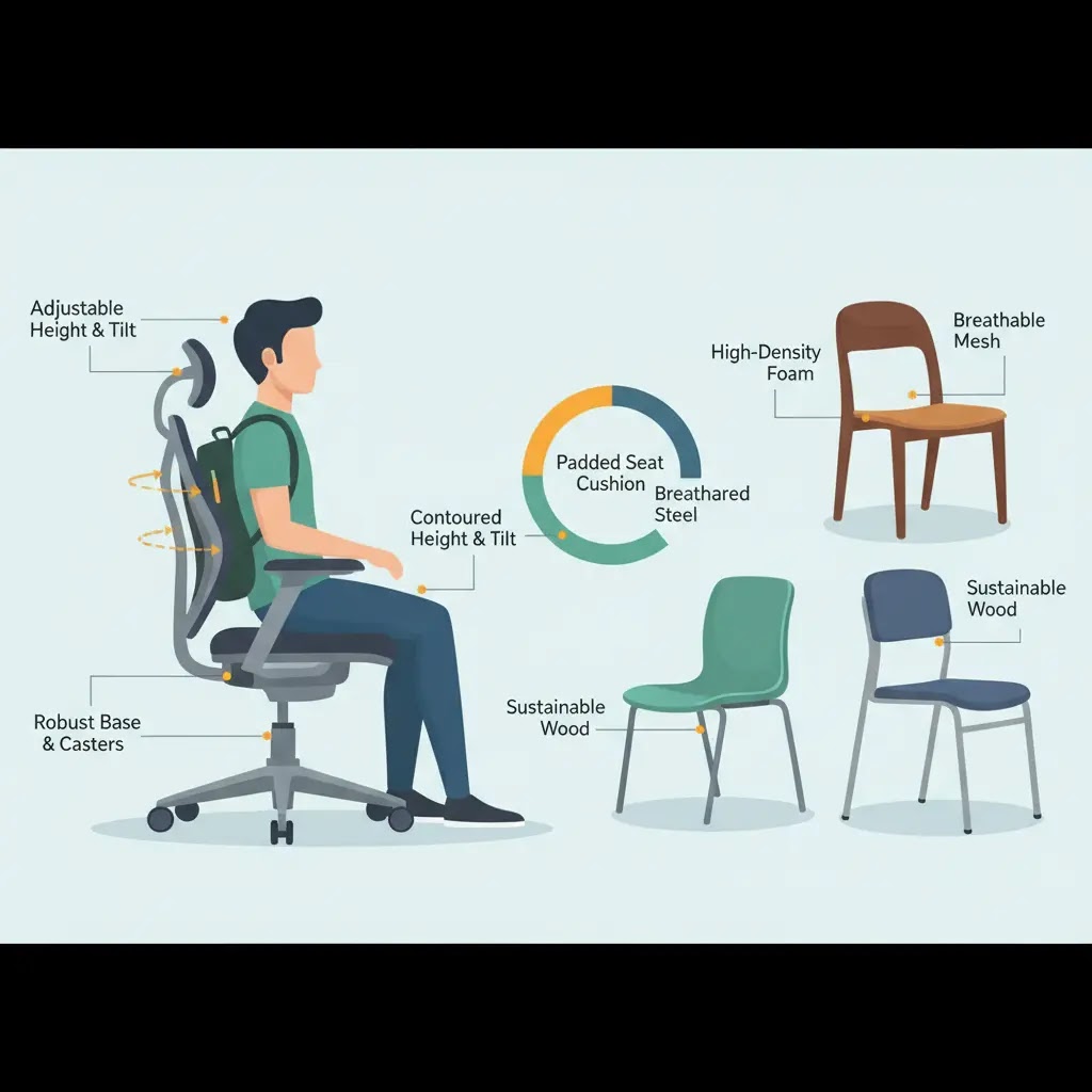 Cara memilih kursi kuliah yang ergonomis dan tahan lama