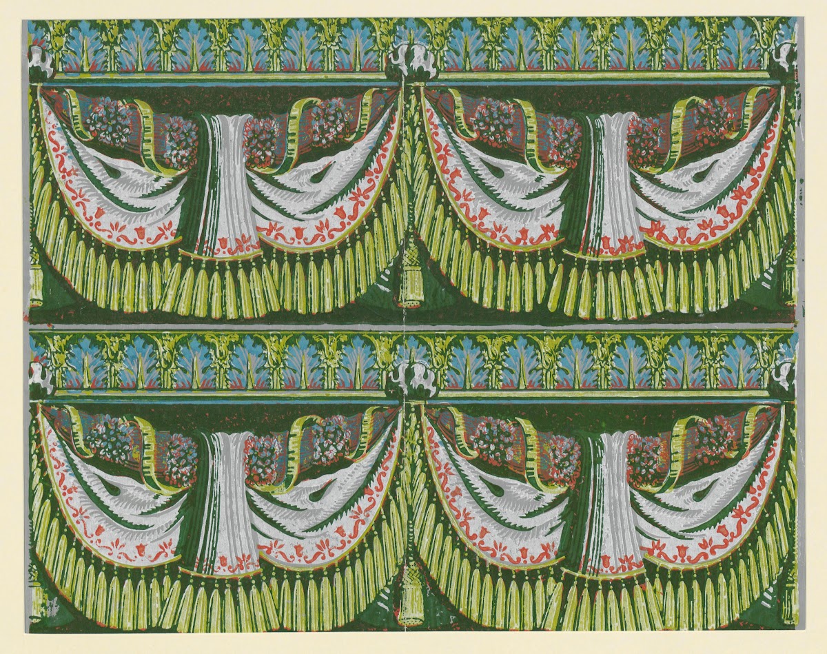 Modeldruckpapier großfigurige Musterbänder