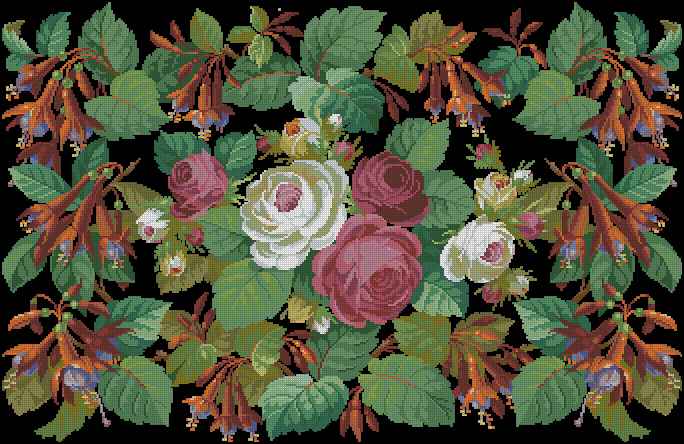 CMP 171208 Roses And Fuchsia