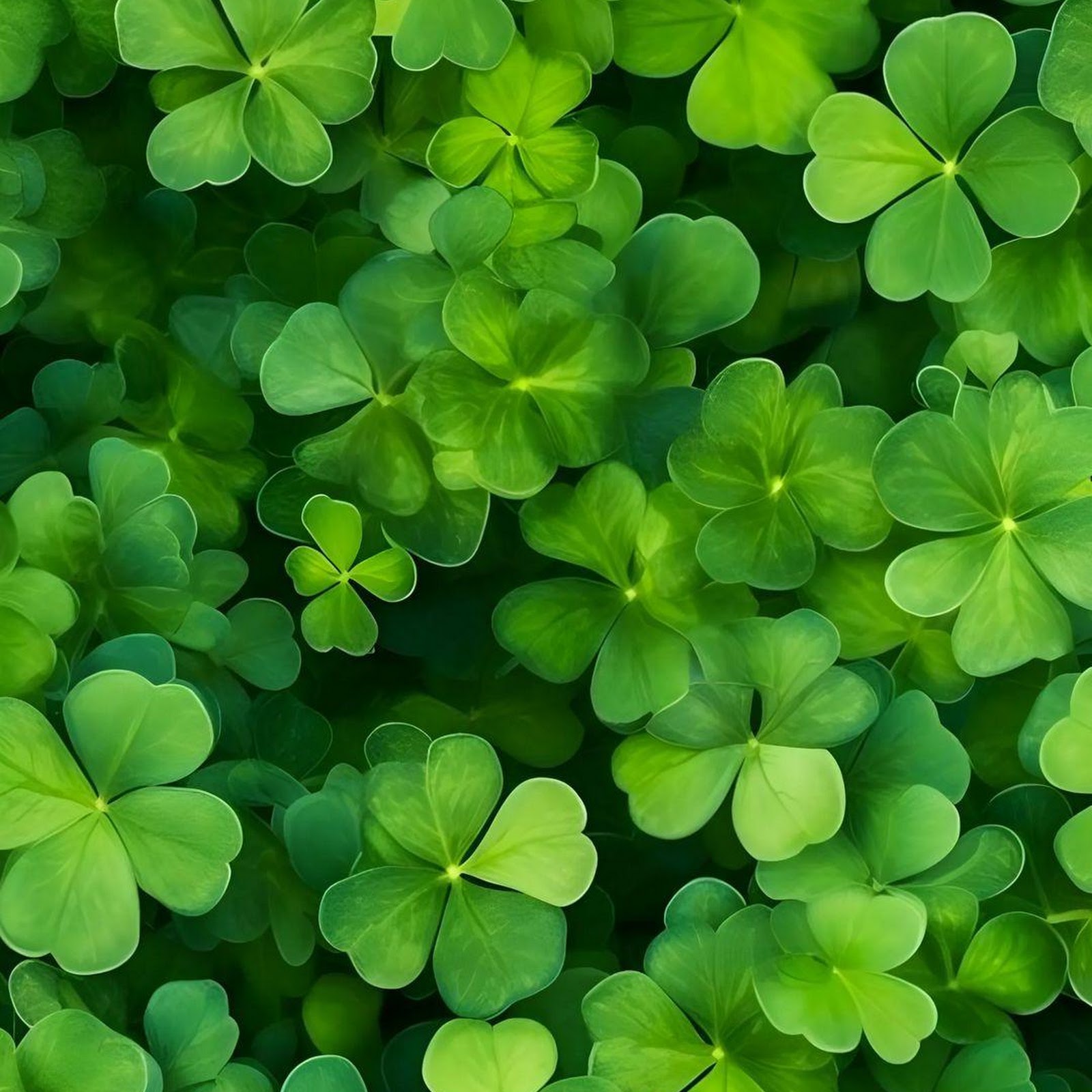 Download Lush Green Shamrock Pattern Full HD iPhone