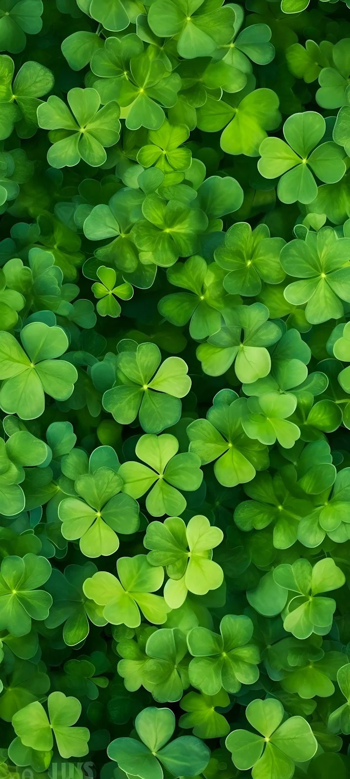 Lush Green Shamrock Pattern - Nature Photography Full HD iPhone Wallpaper (1080x2402)