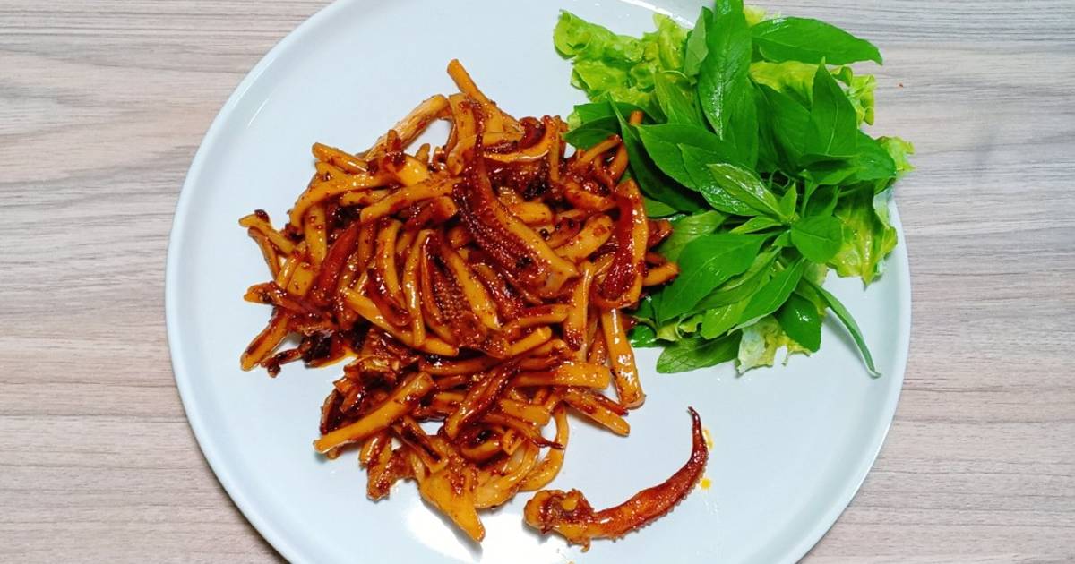 Khô mực xào cay