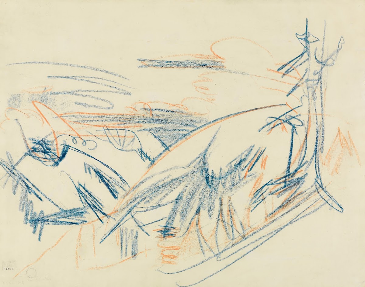 Blaurote Gebirgslandschaft 1919