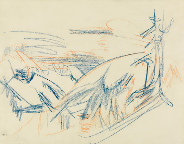 Blaurote Gebirgslandschaft 1919