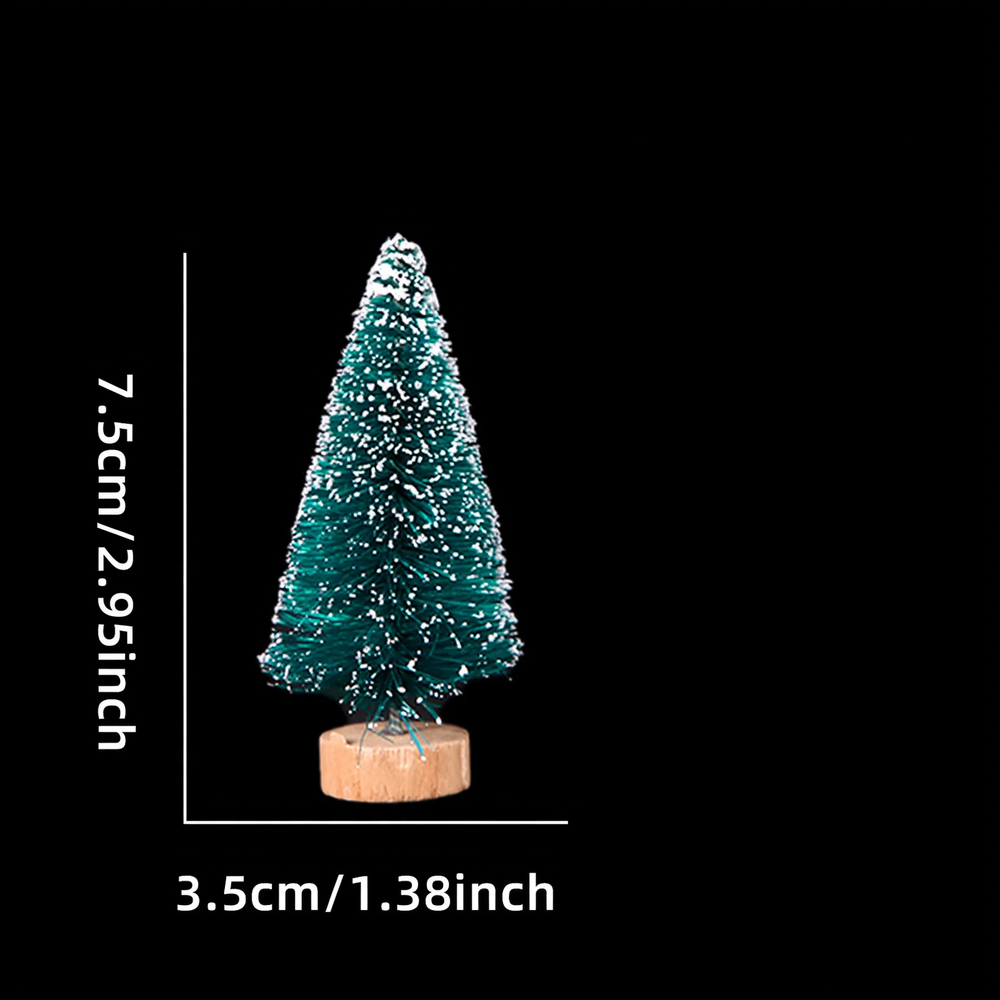 Mini-Weihnachtsbaum aus Kiefernnadeln, beschneit