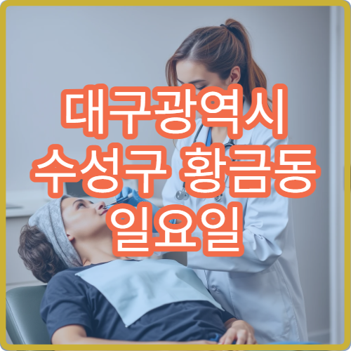 대구광역시 수성구 황금동 일요일 약국 운영 시간 알아보기