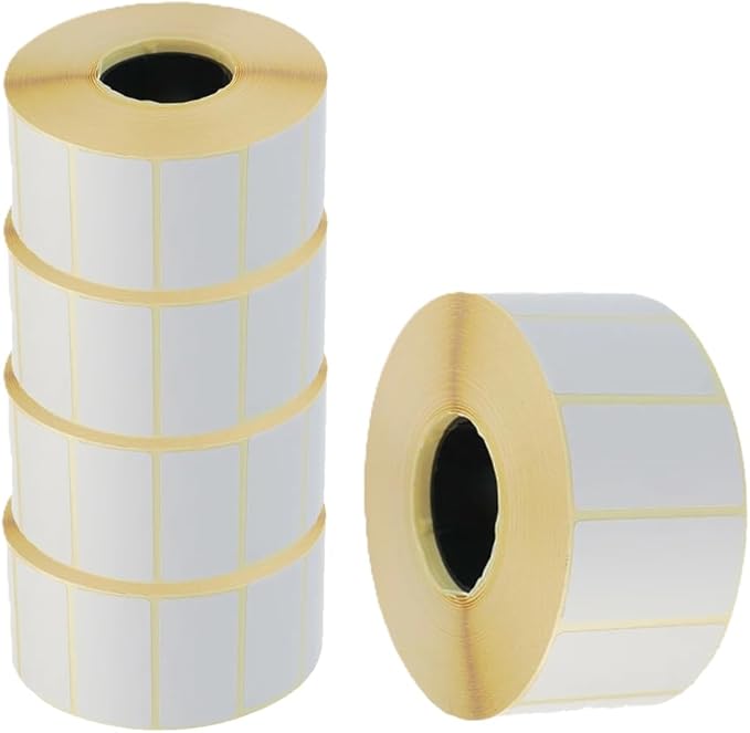 *باركود كامل مستورد ١٢٠٠ ليبل 38mm*25mm الكرتونة ٥٠ بكرة