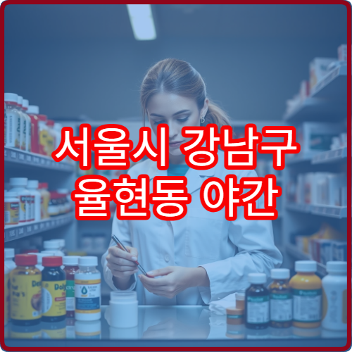 서울시 강남구 율현동 야간 영업 약국 늦은시간 운영 여부