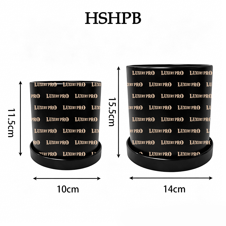 Black Flower Pot Cup