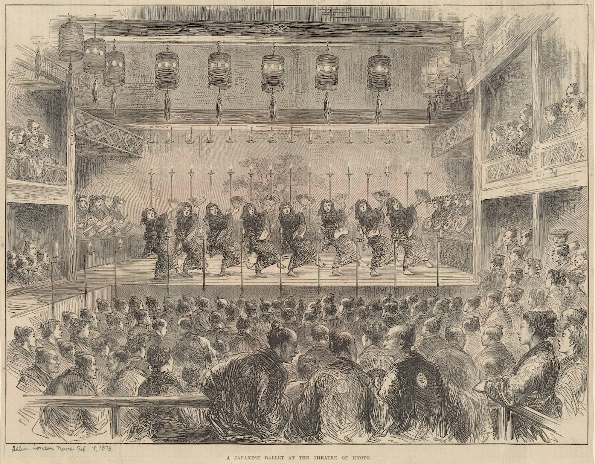 A Japanese ballet at the theatre of Kyoto 1873