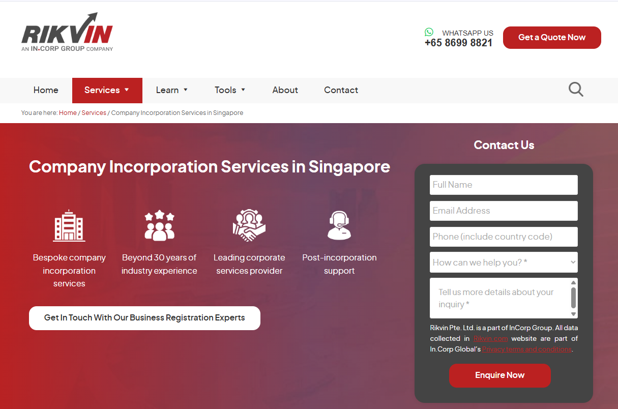 rikvin incorporation page