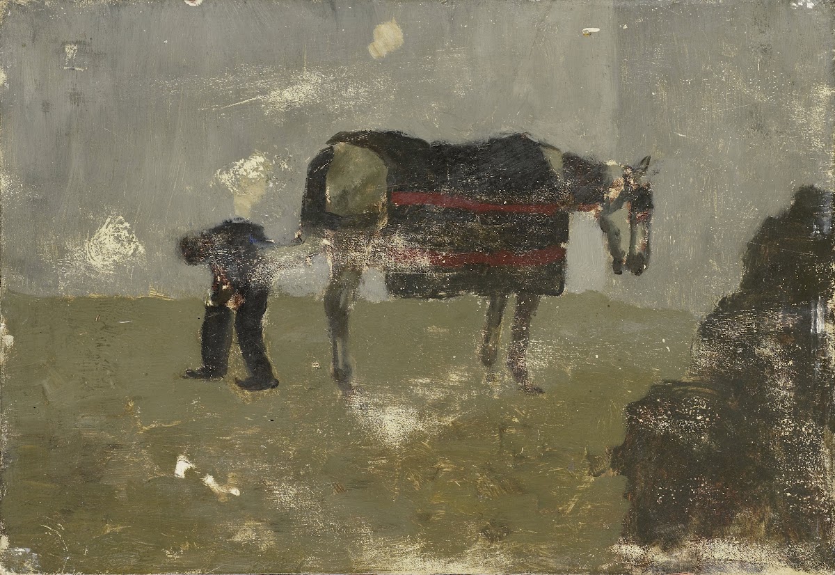 Blacksmith with Gray c 1880   c 1923