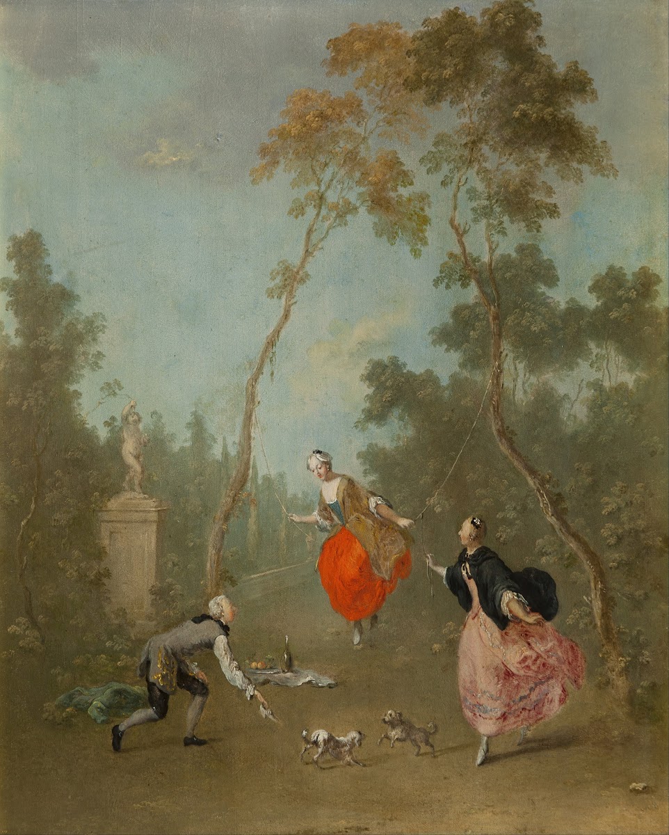 Lady on a Swing  Gallant Scene in the Park I 1760
