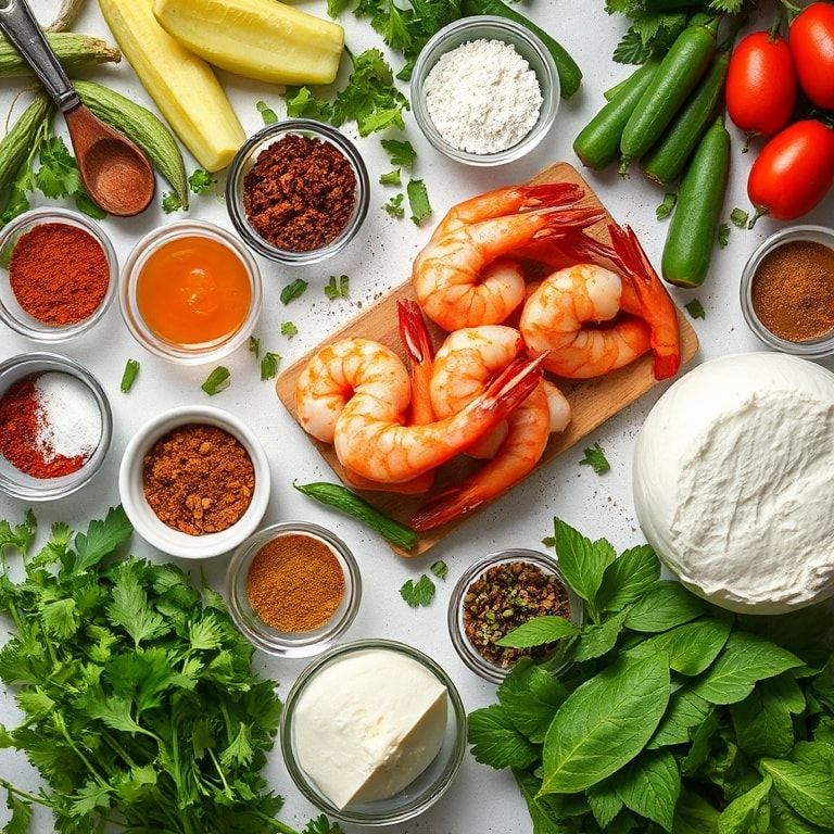 Ingredients for Jamaican Pepper Shrimp Spicy & Flavorful – Easy Homemade Weeknight Dinner