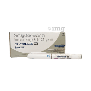 Semasize 1mg Injection (1 Multi-dose Disposable Pen, 4 Needle, 4 Alcohol Swab) box of 1 pre-filled pen