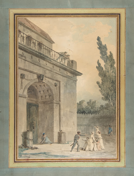 Visitors leaving a prison 179495