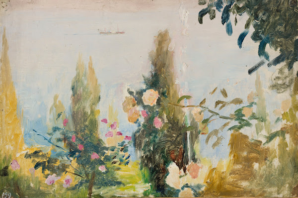 Garden of the Bakhchi Dere villa in Yalta From the journey to Crimea between 188