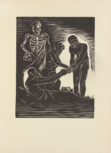 The old man reach him shaky hand to feel the hair on Esaus skin 1946