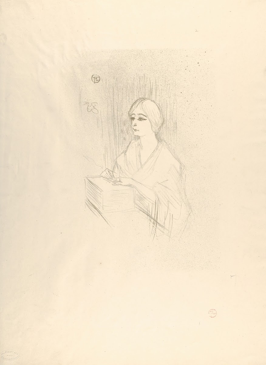 Léonie Yahne in her dressing room in LAge Difficile 1895