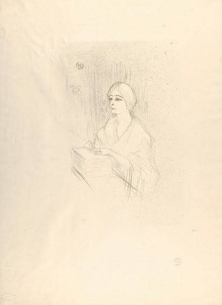Léonie Yahne in her dressing room in LAge Difficile 1895