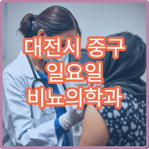 대전시 중구 일요일 비뇨의학과 진료 병원 요로 감염 치료