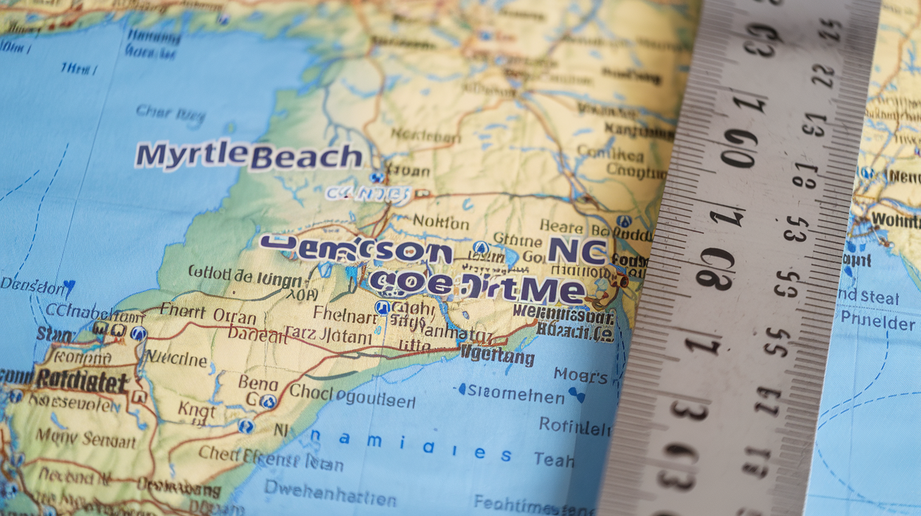 Distance from Hendersonville NC to Myrtle Beach SC