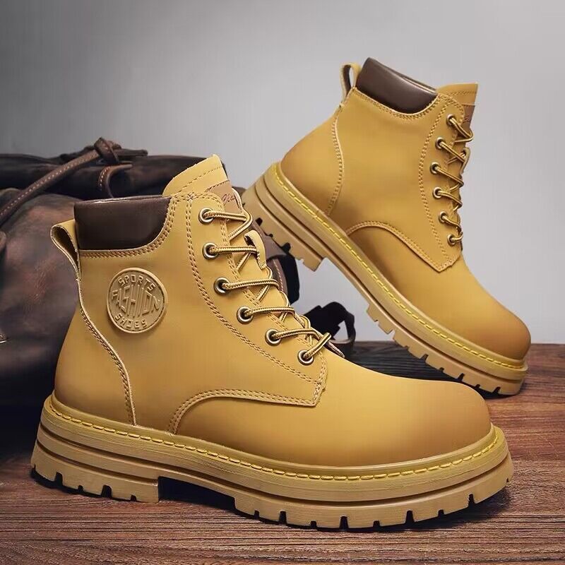 Men's boots, water-repellent, slip-resistant, mid-calf
