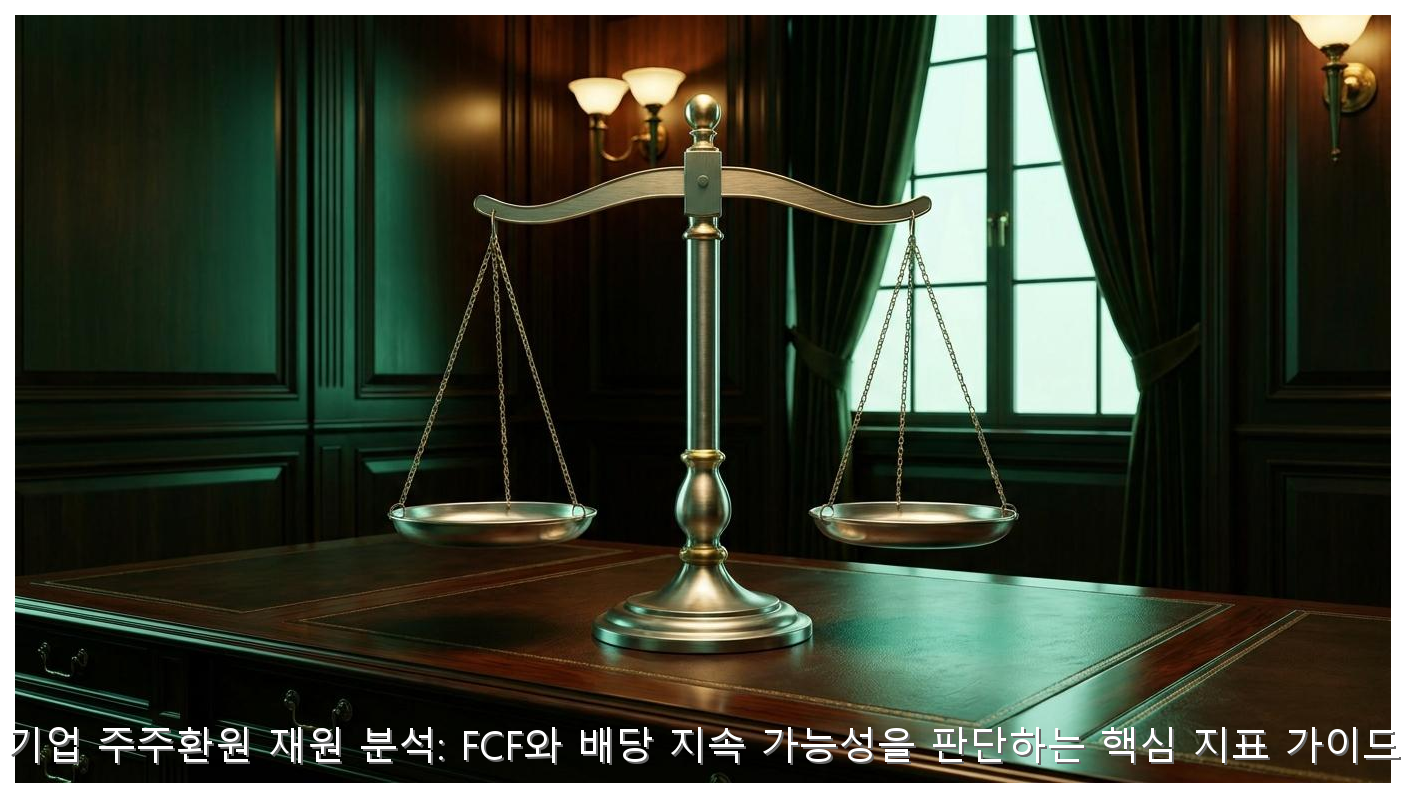 기업 주주환원 재원 분석: FCF와 배당 지속 가능성을 판단하는 핵심 지표 가이드 핵심 안내 및 분석 인포그래픽 (4)