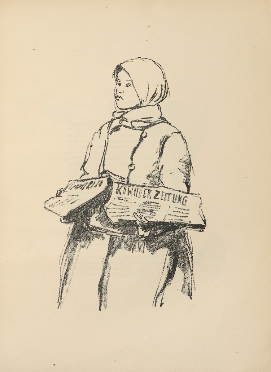 Litauisches Zeitungsmädchen 1916