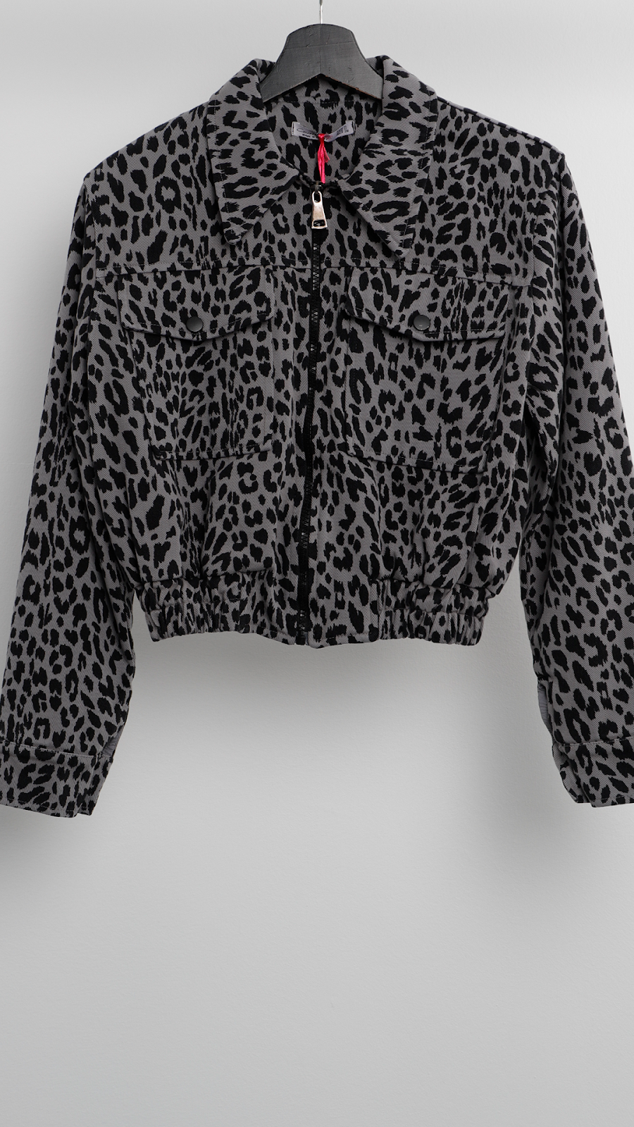 LEOPAR DESEN GABARDİN BOMBER CEKET