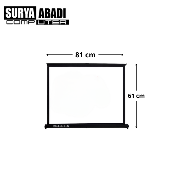 LAYAR PROJECTOR PORTABLE PIXEL 40 INCH