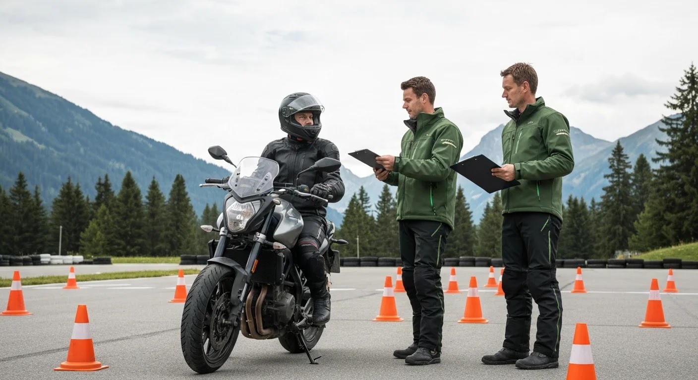 Examen pratique moto suisse : Réussis ton permis du premier coup !