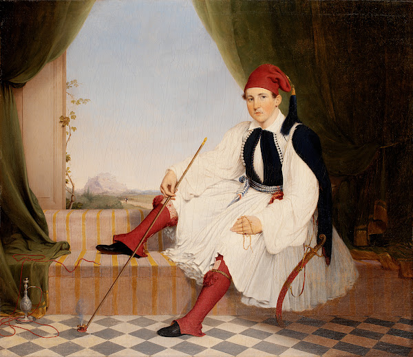 Portrait of John B Carmac in Greek Evzone Costume 1853